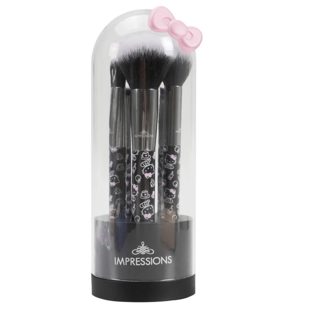 Impressions Black and Pink Makeup Brush Set